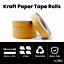 volila Kraft Tape - 4 Pack Brown Paper Tape Rolls - Heavy Duty Kraft Paper Packing Tape for Moving House Boxes, Framing Tape and P