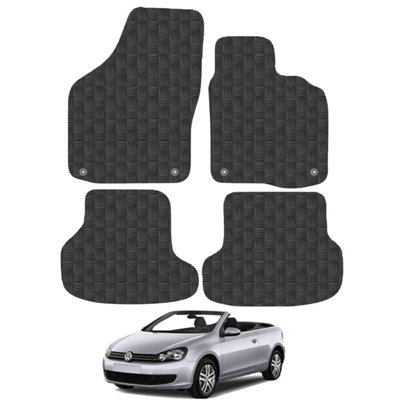 Volkswagen Golf MK6 Cabriolet 2009-2013 Car Floor Mats Rubber Tailored Fit 4pcs Set