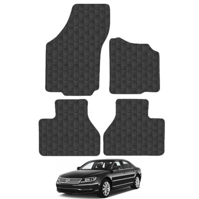 Volkswagen Phaeton 2009-2016 Car Floor Mats Rubber Tailored Fit 4pc Set Heavy-Duty Black