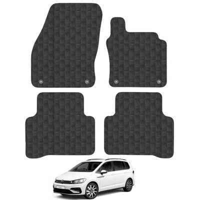 Volkswagen Touran 2015+ Car Floor Mats Tailored Fit Rubber Heavy-Duty 4pcs