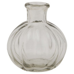 Volta Bud Vase Large - Glass - L6 x W6 x H7 cm - Clear