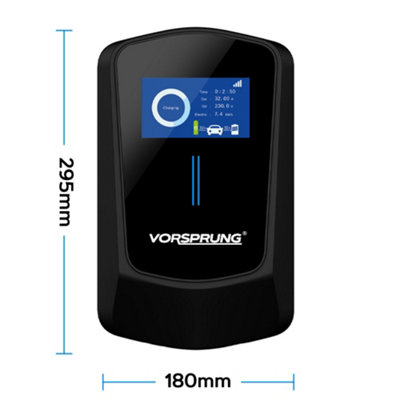 VoltRider Pro (22kW) - Ultra Fast Smart EV Wall Charger with LCD Display - 5-Metre Type 2 - (32A/22kW)