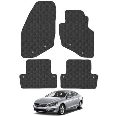 Volvo S60 2000-2010 Car Floor Mats Rubber Tailored Fit 4pcs Set Heavy-Duty Black