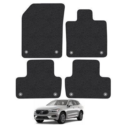 Volvo XC60 2017-Onwards  8 Clips Car Floor Mats Carpet Tailored Set Anti-Slip