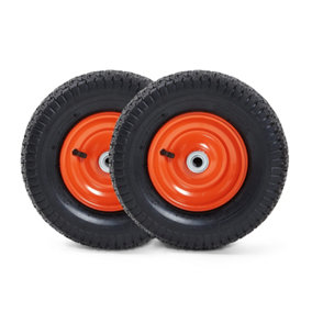 VonHaus 13, 2 Pack of Spare Pneumatic Wheels, Replacement Wheel Set, Suitable for use on Garden Trolley, Carts and Sack Trucks