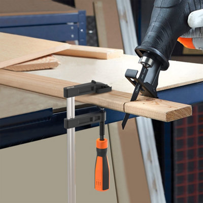 VonHaus 13pcs Wood Clamps Quick Grip - Heavy Duty F Clamps for Woodwork with Soft Grip - Quick Slide Woodworking Clamps