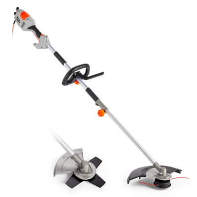 VonHaus 2 in 1 Grass Trimmer & Brush Cutter 1000W, 38cm Max Cutting Width, Safety Switch, Auxiliary Handle, Shoulder Strap