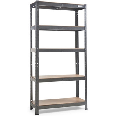 VonHaus 5 Tier Garage Shelves Heavy Duty Racking with 875kg Capacity 175KG p Shelf Durable Metal