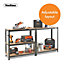 VonHaus 5-Tier Garage Shelves, Heavy Duty Racking with Massive 875kg Capacity, Durable Metal Racking for Shed and Workshop Storage