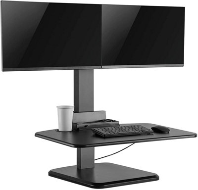 Mount-It! Height Adjustable Standing Desk Converter, 25” Wide