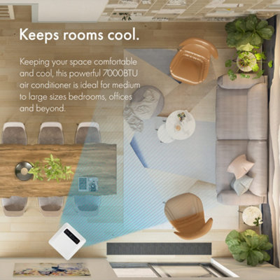 Picture of Kicctian 8000 BTU Portable Air Conditioner, 3-in-1 Quiet Cooling Unit ...