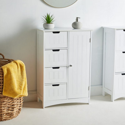 4 drawer deals white storage unit