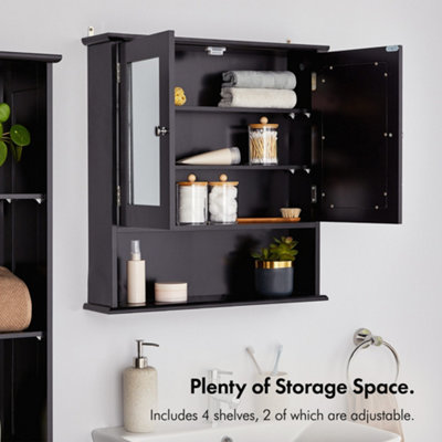 Small black store wall cabinet