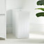 VonHaus Bathroom Storage Box, White Bathroom Box w/ Lid, Toilet Roll Storage for Bathroom, Slim & Compact Bathroom Organiser Unit