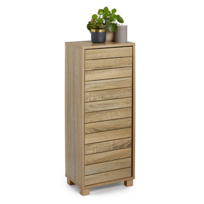 VonHaus Bathroom Storage Cabinet, Oak Wood Effect Bathroom Floor ...