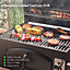 VonHaus BBQ, Charcoal Barbecue, Portable BBQ for Garden, for Grilling Meat, Fish & Vegetables, w/ Side Tables & Temperature Gauge