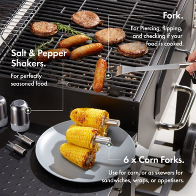 VonHaus BBQ Tool Set with Case, 20Pc BBQ Accessories Kit w