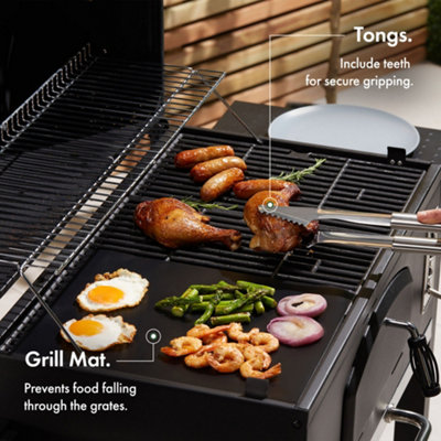 VonHaus BBQ Tool Set with Case, 30Pc BBQ Accessories Kit w/ Spatula ...