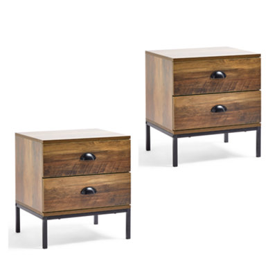 Black chest of drawers on sale and bedside table set