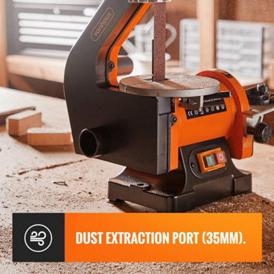 VonHaus Belt and Disc Sander 25 x 760mm Belt 125mm Disc Sander Adjustable Sanding Table Changeable