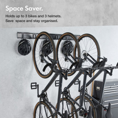 VonHaus Bike Wall Mount For 3x Bike and 3x Helmet