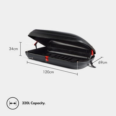VDP Roof Box Matte Black MAA320 M Value Car