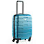 VonHaus Carry On Suitcase, Teal Lightweight Wheeled Hand Luggage, ABS Plastic Under Seat Cabin Case, Durable Hard Shell w/4 Wheels