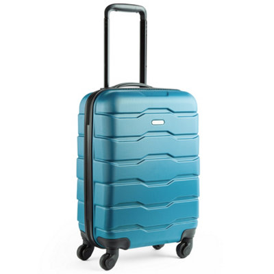 VonHaus Carry On Suitcase, Teal Lightweight Wheeled Hand Luggage, ABS ...