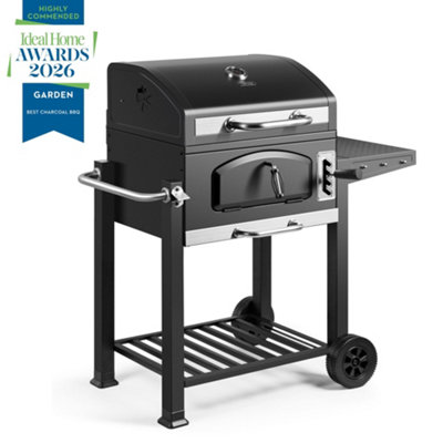 VonHaus Charcoal BBQ, American Style XL Portable Barbecue with 1 Shelf ...