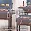 VonHaus Charcoal BBQ, Barbecue with Warming Rack, Temp Gauger, Storage Shelf, Side Tables, Wheels, Grill Meat, Fish & Veg