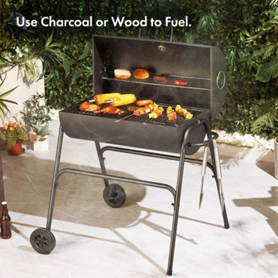 Charcoal drum bbq best sale