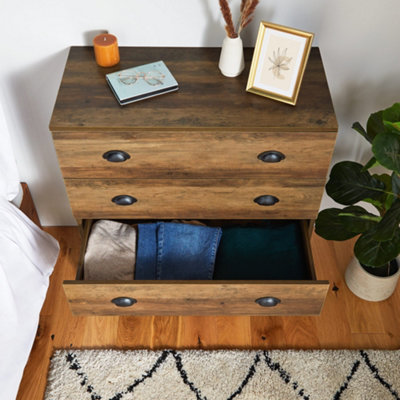 Reclaimed 4 Drawer Chest with Silver Cup Handles