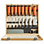 VonHaus Chisel Set, 10 Piece Woodworking Tools Set, Wood Carving Tools with Sharpening Stone, Honing Guide & Storage Case
