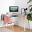 VonHaus Computer Desk, Light Oak Effect Home Office Desk, Desk for Home Working/Home Study Space, Laptop Desk For Small Spaces