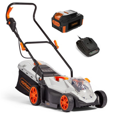 Yard Force 40V 34cm Cordless Lawnmower with lithium ion battery