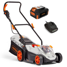 VonHaus Cordless Lawnmower 40V 4Ah Battery, 30L Collection Box, 5 Cutting Heights, 33cm Cutting Width, 5 Height Settings