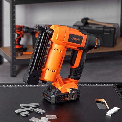 Battery operated best sale nail gun