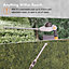 VonHaus Cordless Pole Hedge Trimmer 40V MAX. Battery, Electric Hedge Cutter w/ Telescopic Adjustable Trimmer Head, Shoulder Strap