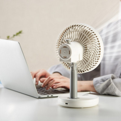 Portable Home Outdoor Mall Table Fan Ub Rechargeable Dek 8Inch Olar