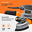 VonHaus Detail Sander - 130W Electric Sander for Wood with Dust Collector, 12PCS Sandpapers - 13000RPM Compact Palm Sander