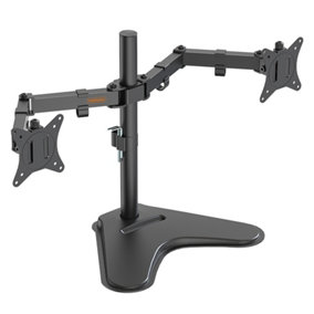 VonHaus Dual Monitor Stand for 13-32 inch LED LCD PC Screens - Double Arm Desk Mount - 180 Tilt, 360 Rotation & Twin Swivel Arms