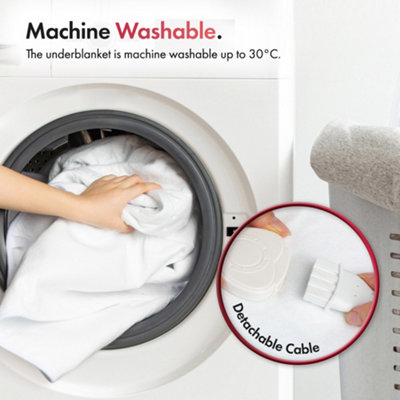 VonHaus Electric Blanket Double, Heated Mattress Topper Under Sheet, Dual  Controls, Corner Ties, 3 Settings, Machine Washable | DIY at Bu0026Q