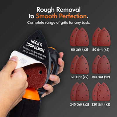 Vonhaus - 130W Palm Compact Detail Sander With Dust Extraction Port - Compact Er