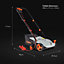 VonHaus Electric Garden Rake 1300W, Lawn Raker with 28L Collection Box & 10m Cable, Removes Moss from All Grass Areas