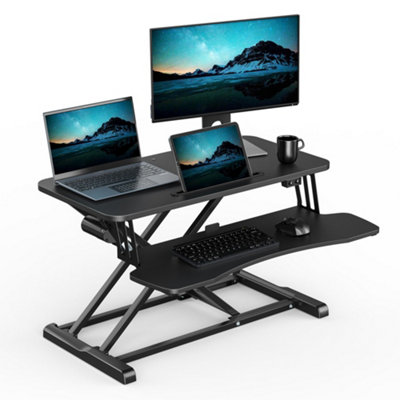 Bublitz height adjustable standing store desk converter