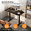 VonHaus Electric Standing Desk, Height Adjustable Sit Stand Desk w/USB-C Charging & Cable Management, Black Desktop & Frame
