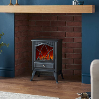 VonHaus Electric Stove Heater 1800W, Indoor Log Wood Burner