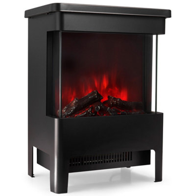 VonHaus Electric Stove Heater 1900W, Portable Electric Fireplace w/ Indoor  Log/Wood Burner LED Effect u0026 Adjustable Thermostat | DIY at Bu0026Q