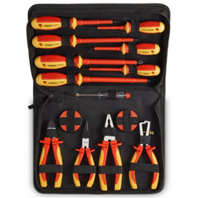 VonHaus Electrician Screwdriver and Pliers Tool Set - Insulated Screwdriver Set for Safe Electrical Work