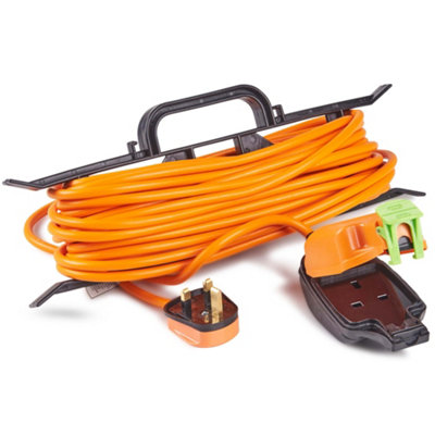 VonHaus Extension Lead Splash-Proof 15m H Frame, One Socket, Tidy